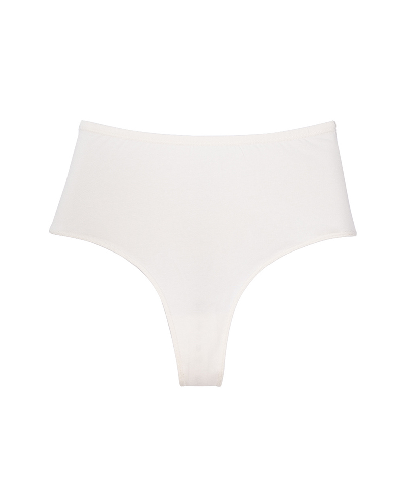 Cotton High Waist Invisible Thong-Curvy-Faja