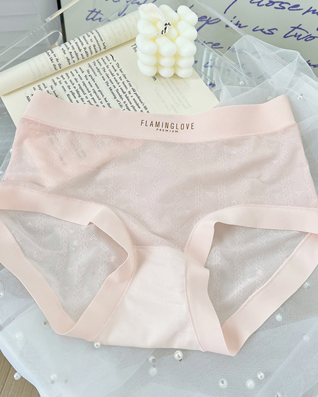 Sexy Lace Printed Cotton Antibacterial Crotch Briefs