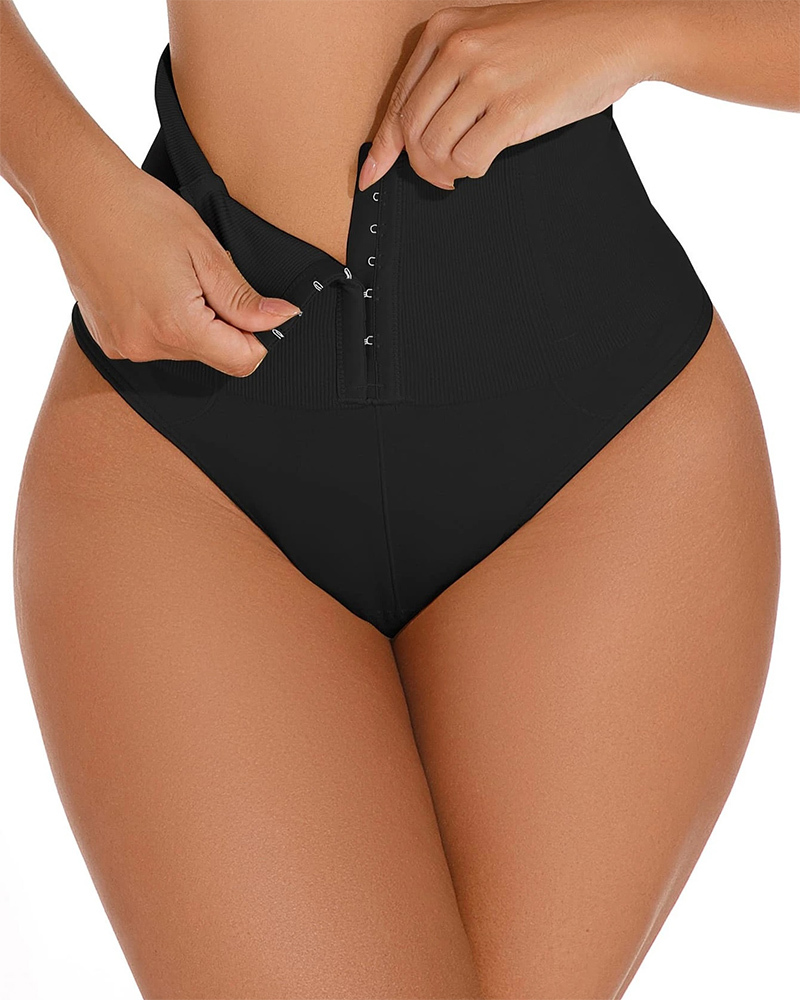 High Waist Seamless Single Breasted Shaping Thong