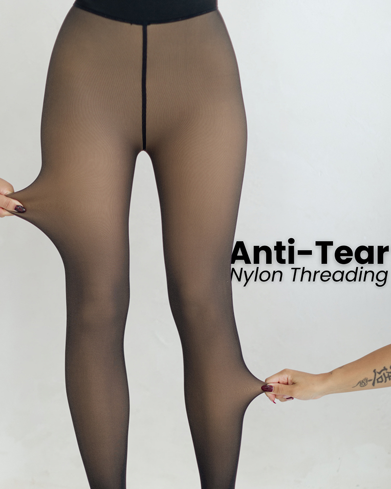 Crotch Fleece Leggings-Curvy-Faja