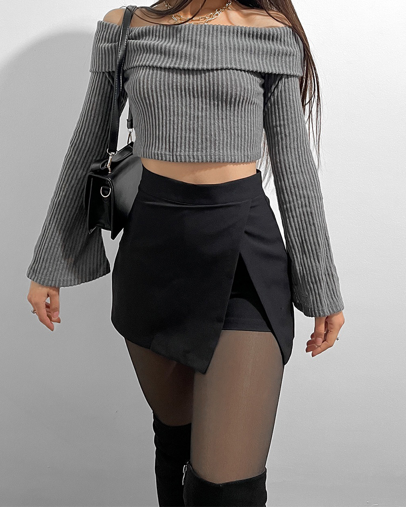 Front Slit Hip Shorts Skirt (Pre-Sale)