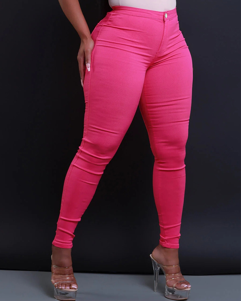 Skinny Candy Mid-Rise Jeans-Curvy-Faja