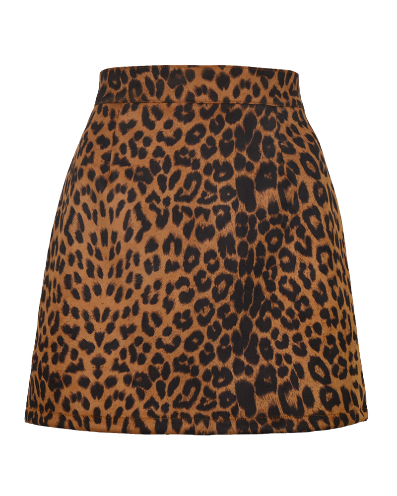 Leopard Print Sexy Hip Skirt (Pre-Sale)