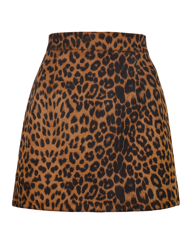 Leopard Print Sexy Hip Skirt (Pre-Sale)
