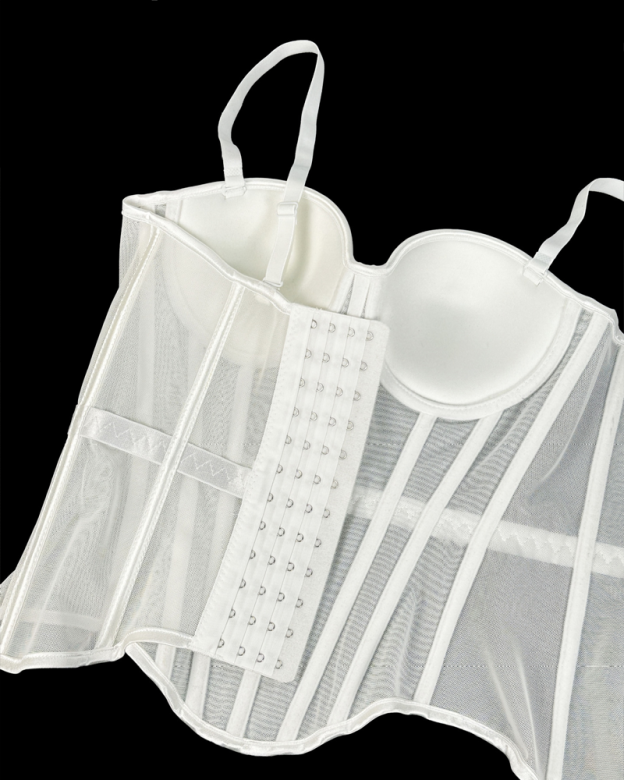 Sexy Mesh Suspender Corset