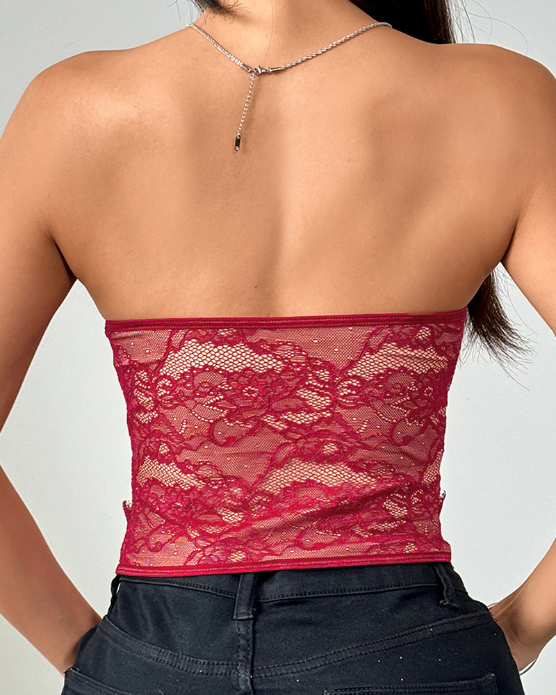 Lace Front-Button Corset