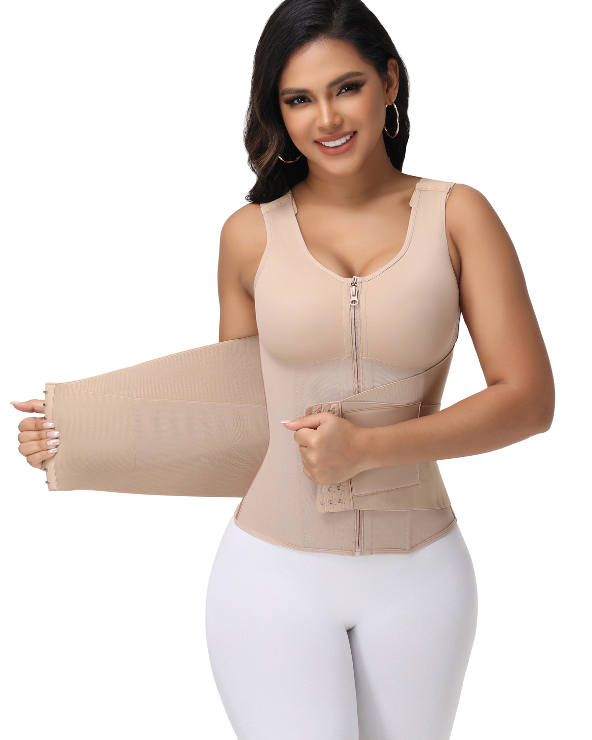 Hourglass Tummy Control Body Shaper Workout Corset Shapewear in Built Bra