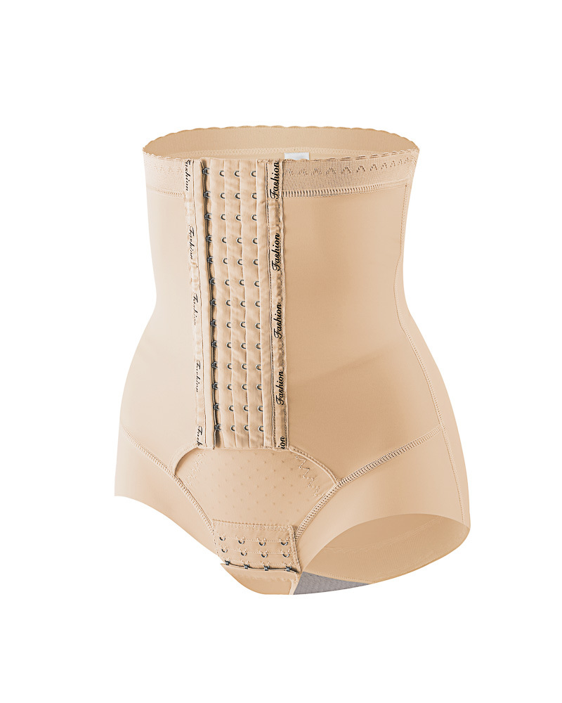 Adjustable Hook Closure Waist Trainer Butt Lifter Shorts-Curvy-Faja