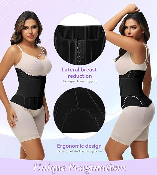 Waist Trainer for Women Tummy Control Workout Girdle Corset Waist Cincher-Curvy-Faja