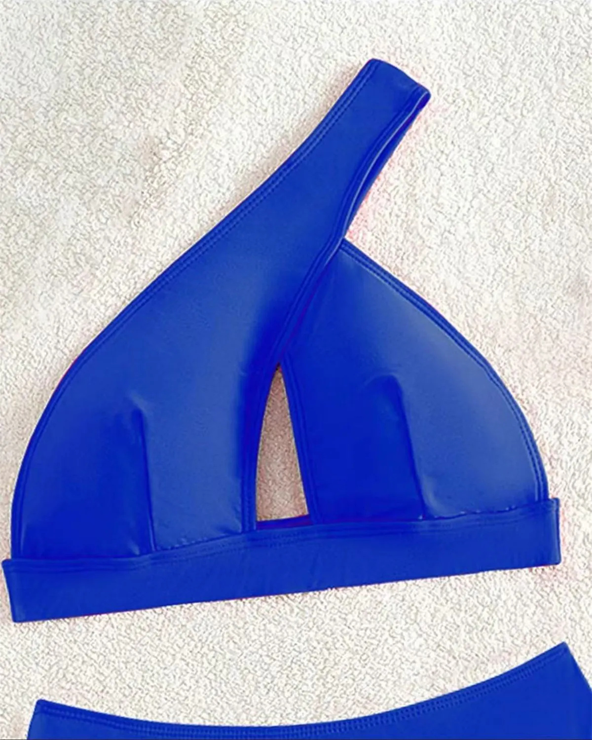 Women's Solid Color Fringe Hem Bikini-Curvy-Faja