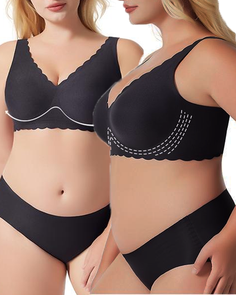Seamless Side Boob-Minimizing Wire-Free Bra