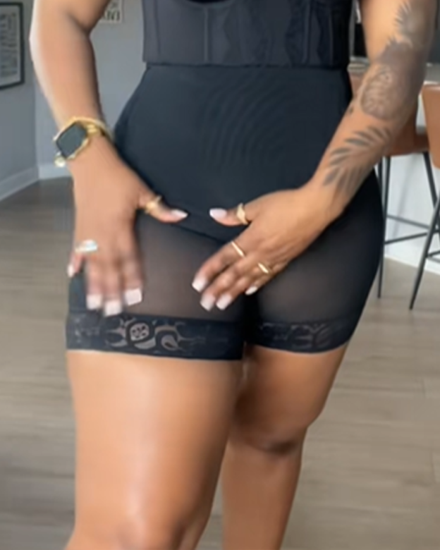 Side Zipper Body Shaping Bodysuit Hip Lifting Shaping Pants-Curvy-Faja