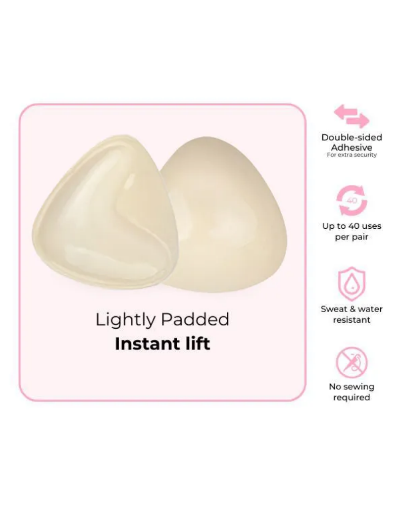 Invisible Lift - Patented Sticky Fashion Bra Inserts Prevents Nipple Slips No Sewing Required Low Cut Tops Womenswear