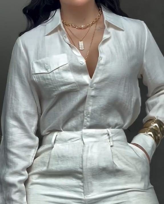 2 Piece Sets For Women Fashion Casual linen Shirts And Shorts