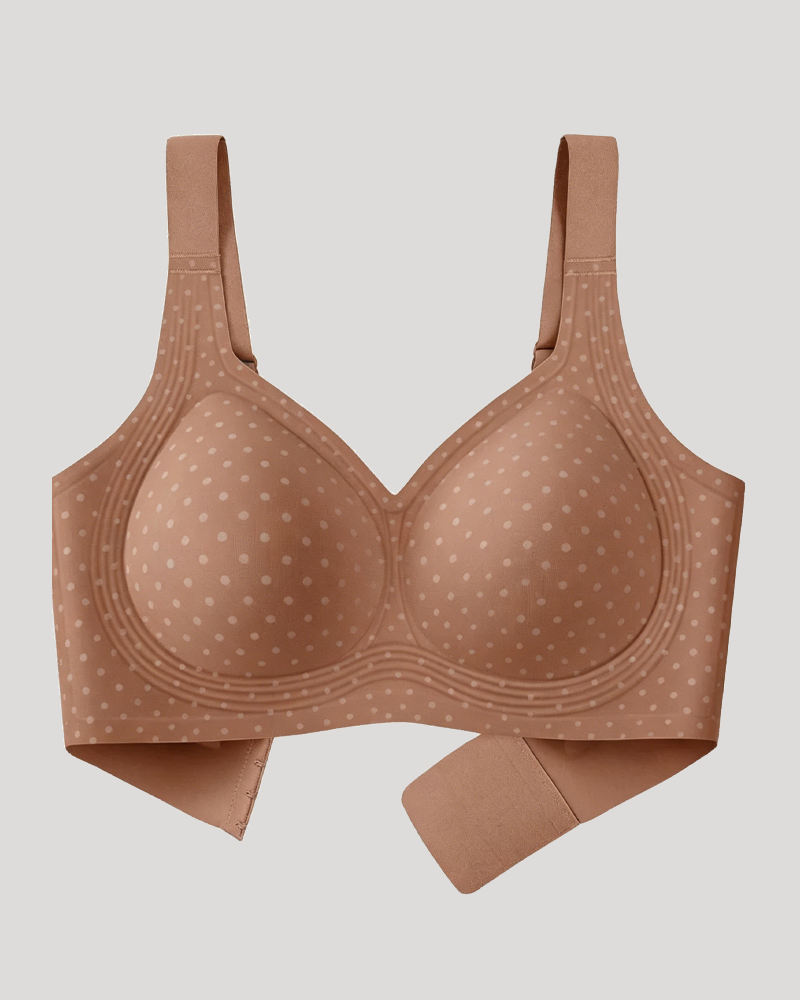 Polka Dot All-Day Comfort Wire-Free Full Coverage Seamless Jelly Support Bra (Pre-Sale)