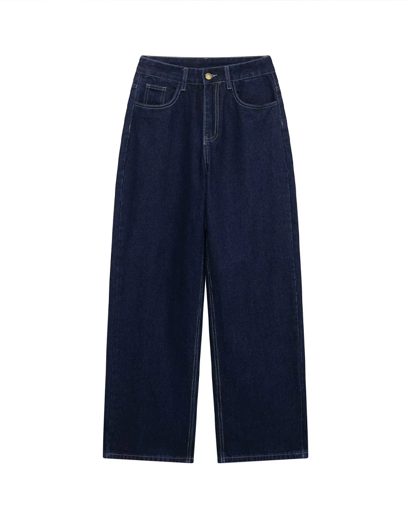 Retro Versatile Straight Leg Jeans