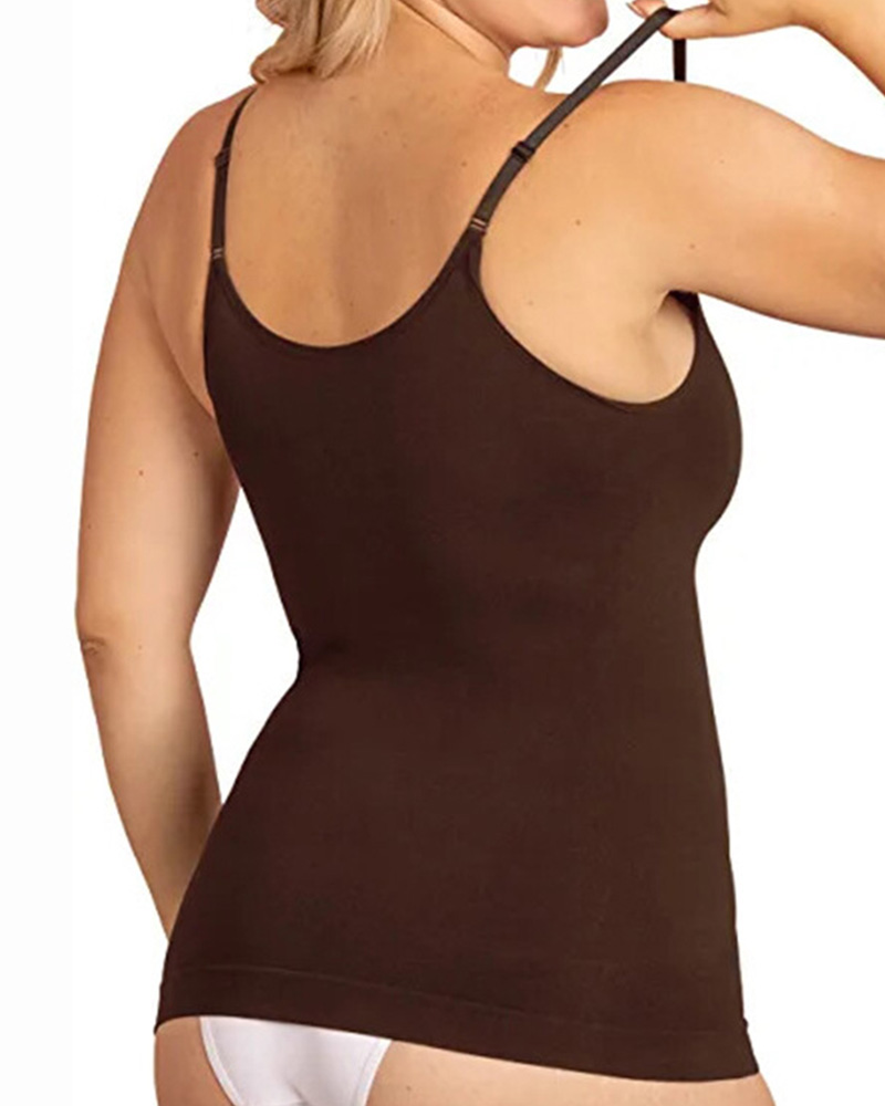 Seamless Toning Vest With Halter Belly Pull-In