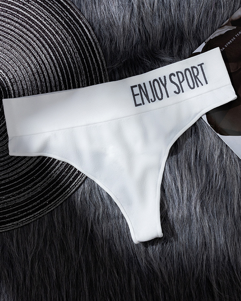 Sexy Seamless Letter Seamless Panties-Curvy-Faja