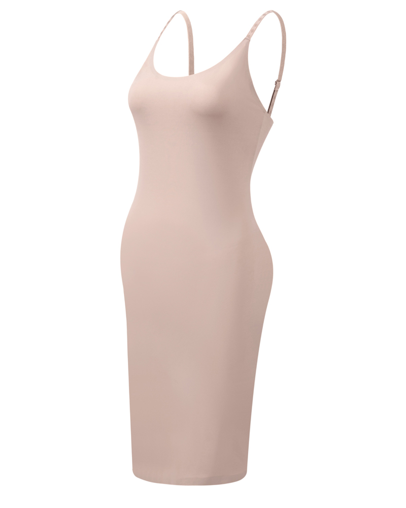 Long Suspender Hip-Hugging Dress-Curvy-Faja