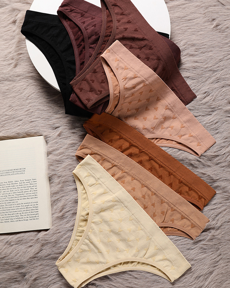 Sexy Simple Printed Cotton Crotch Briefs-Curvy-Faja