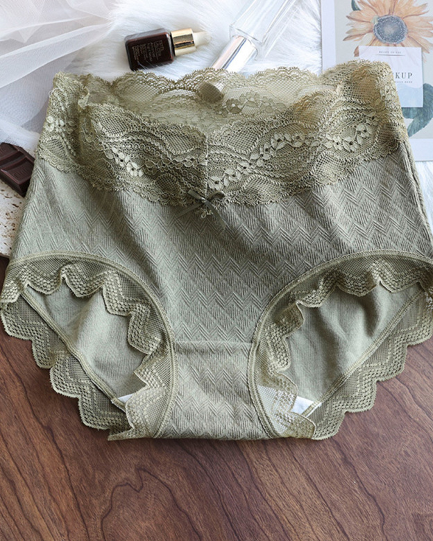 Lyocell Lace High-Waisted Antibacterial Panties