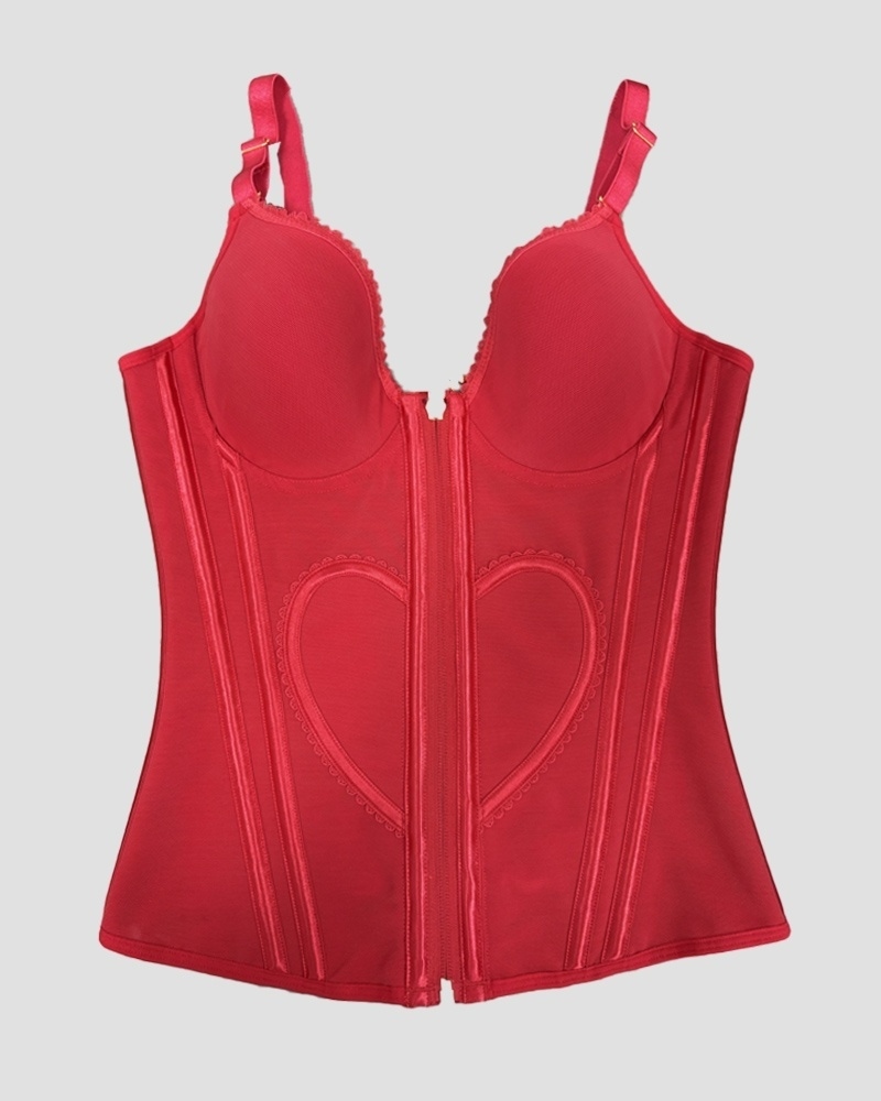 Women's Waist-cinching Black Tummy-control Bustier Tank Tops