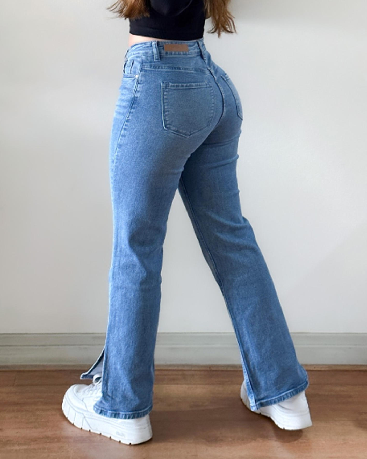 Flared Split Jeans（Pre-Sale）-curvy-faja