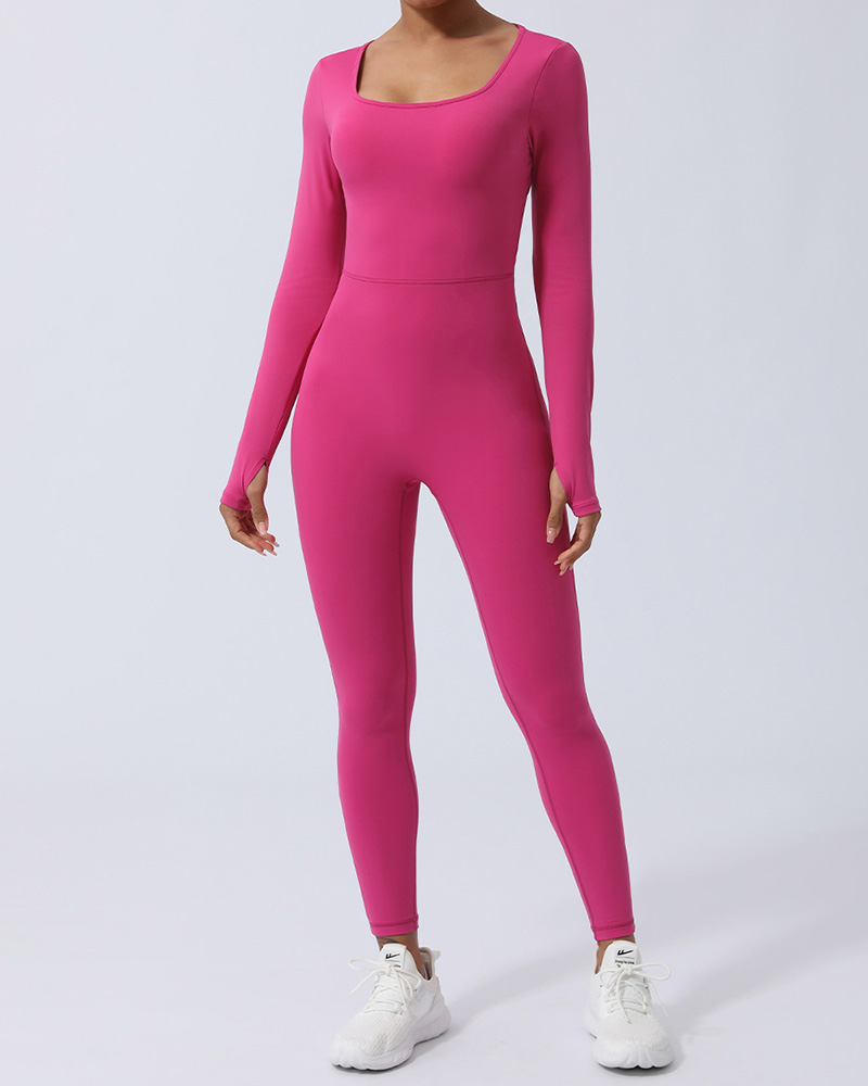 Quick-Drying, Backless One-Piece Yoga Suit