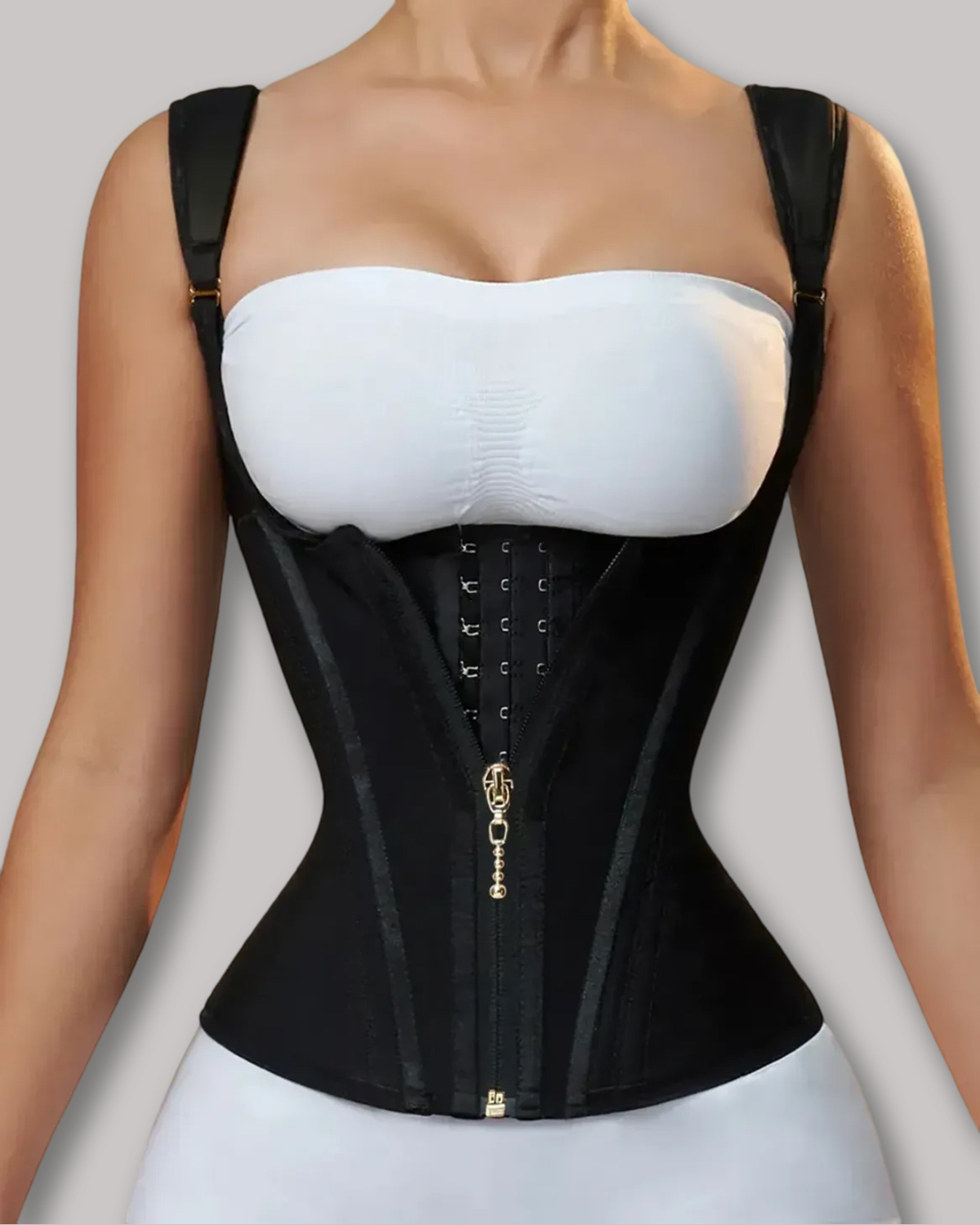 Waist Trainer for Women Corset Vest Body Shaper Cincher Trimmer Tank Top Sport Girdle with Steel Bones-Curvy-Faja