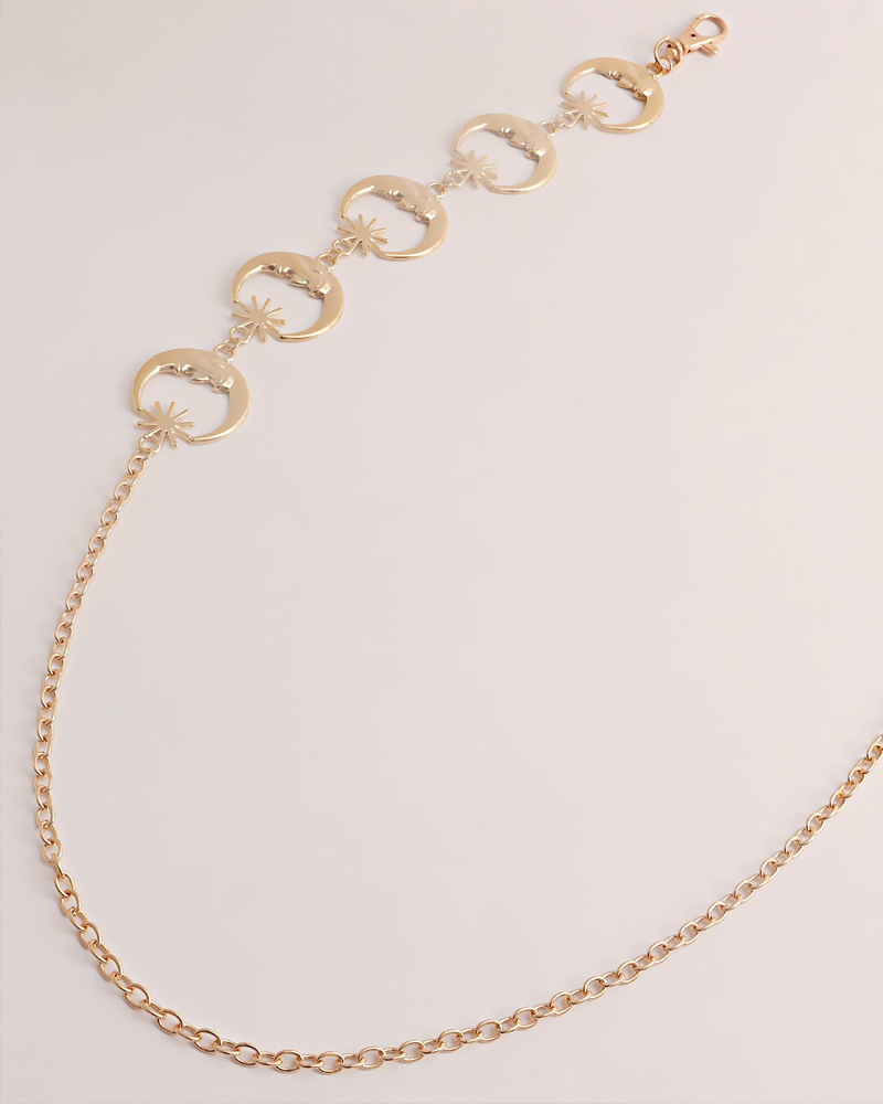 Fashionable Retro Moon Star Waist Chain