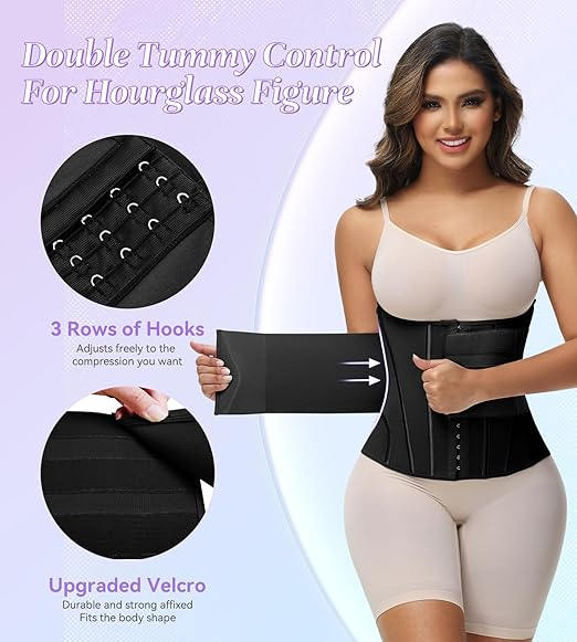 Waist Trainer for Women Tummy Control Workout Girdle Corset Waist Cincher-Curvy-Faja