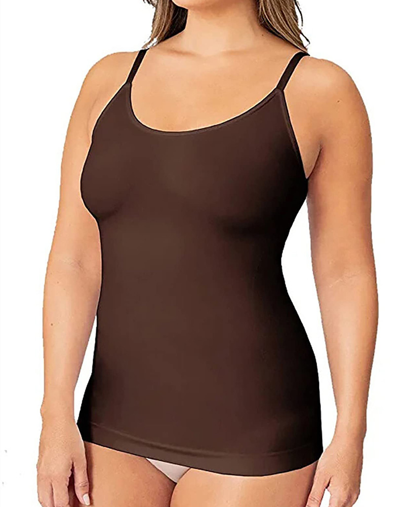 Seamless Toning Vest With Halter Belly Pull-In