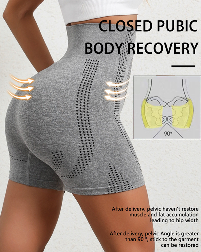 Seamless High-Waisted Quick-Drying Fitness Shorts 