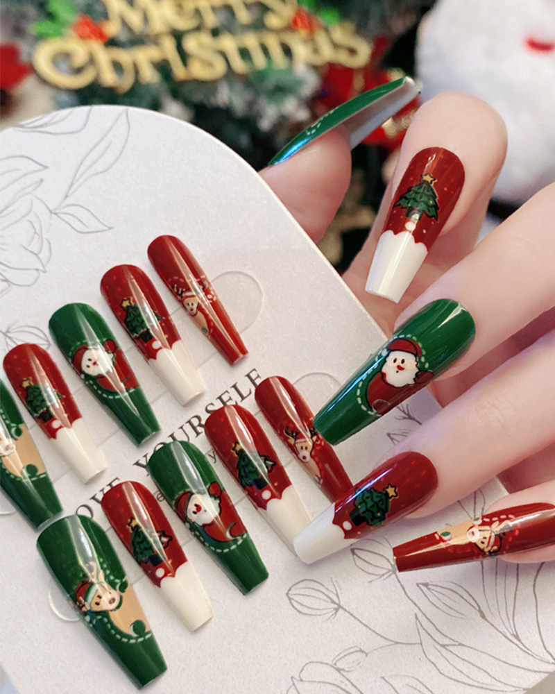 Christmas Snow Deer Elk Detachable Nail Art-Curvy-Faja