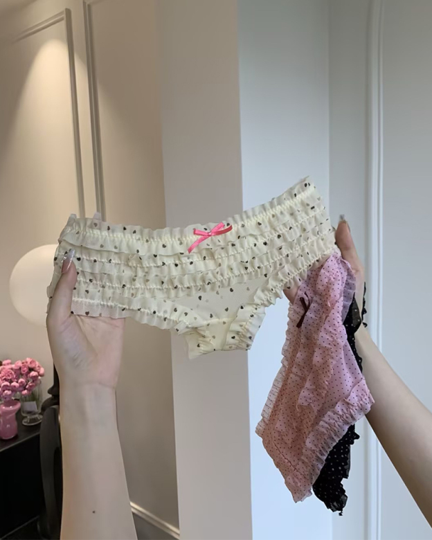 Mesh Cute Sexy Lace Panties-Curvy-Faja