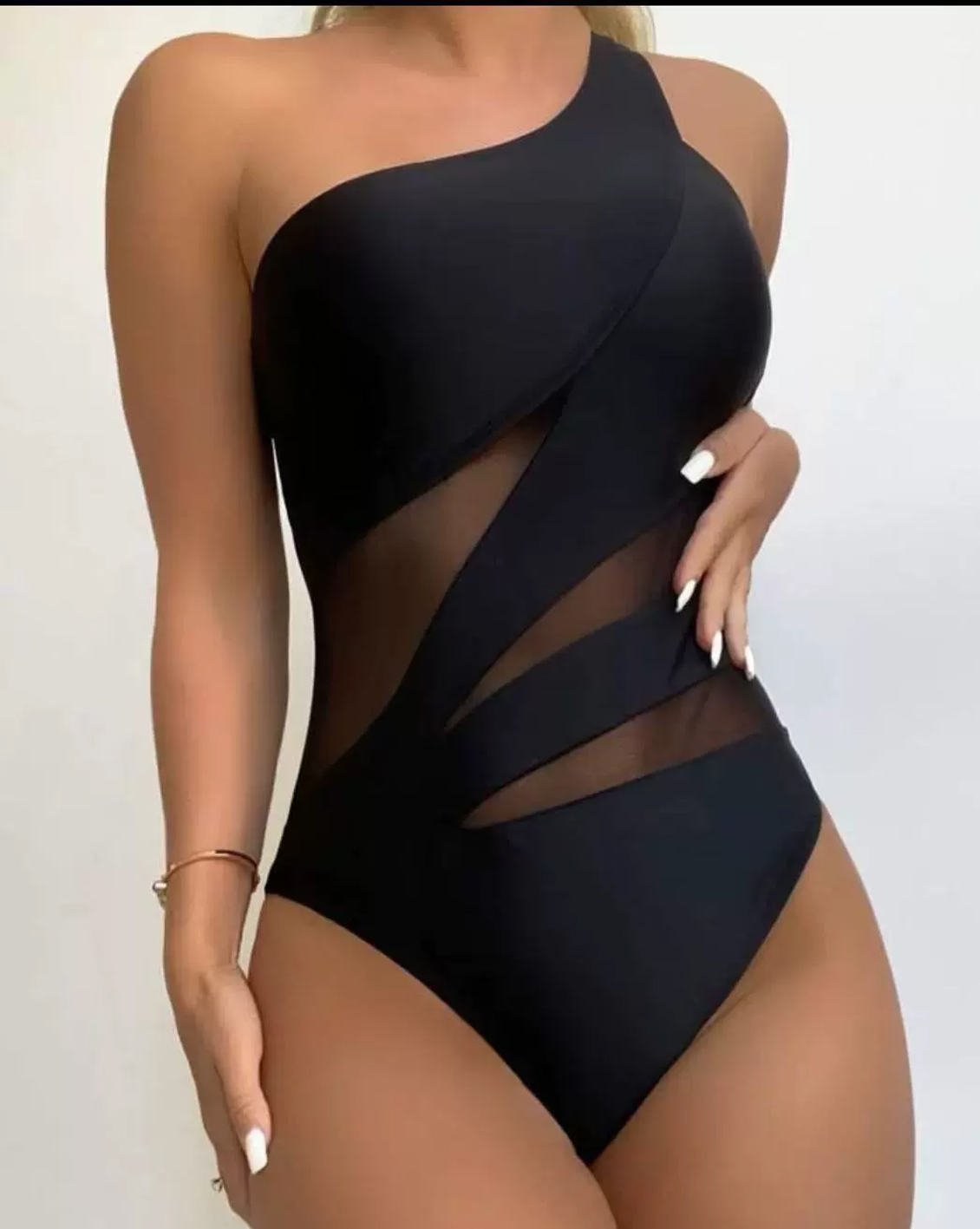 Sexy Solid Color One-Piece Swimsuit for Women