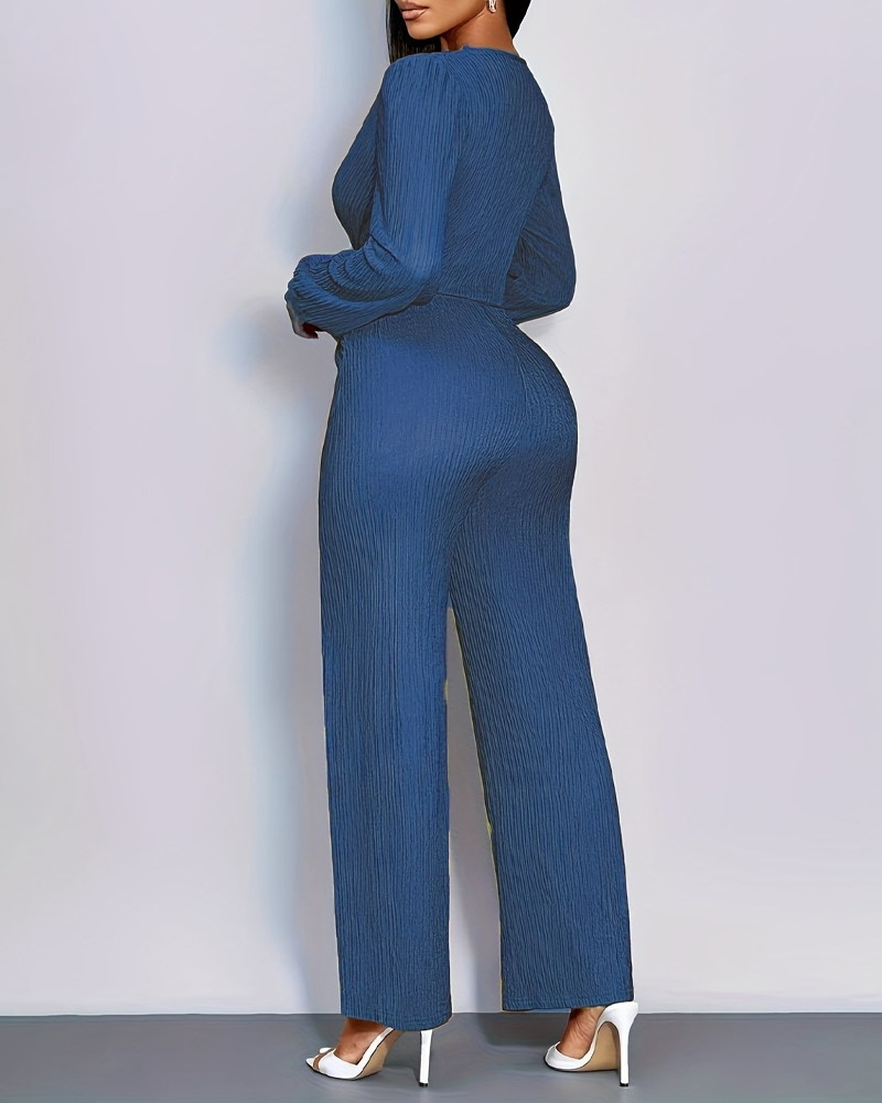 Women's V-Neck Casual Jumpsuit