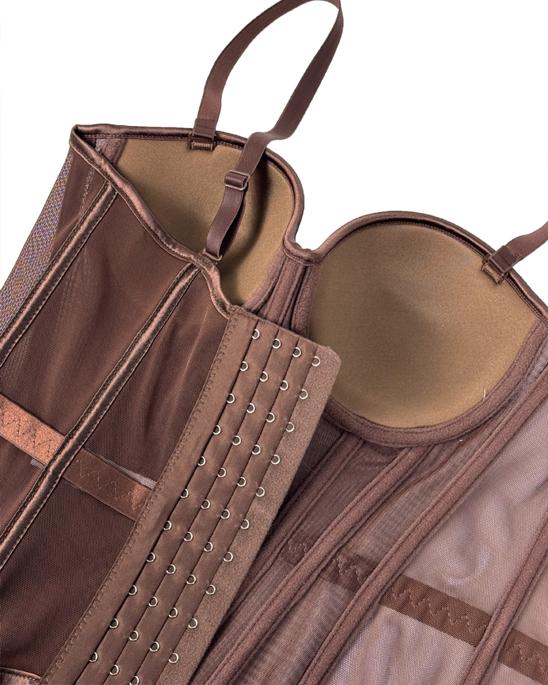 Sexy Mesh Suspender Corset