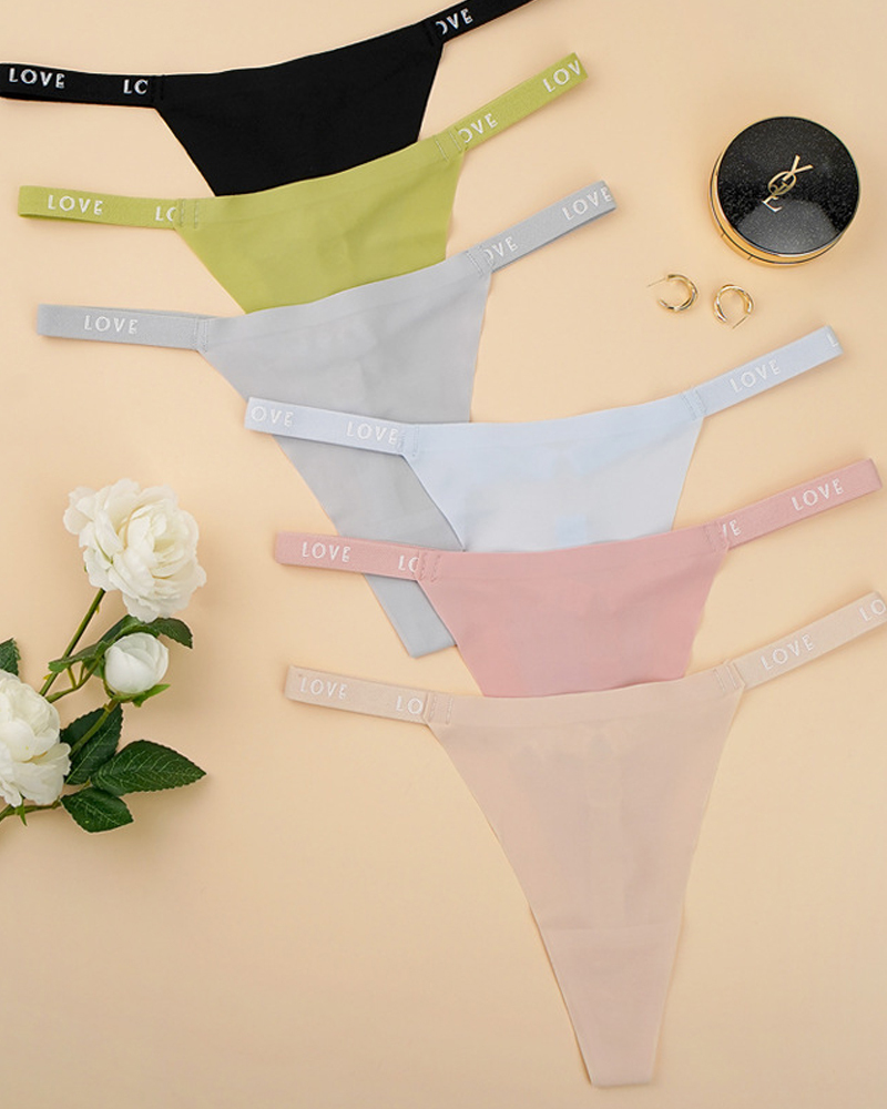 Ice Silk Seamless Cotton Antibacterial Crotch Sexy T-Back