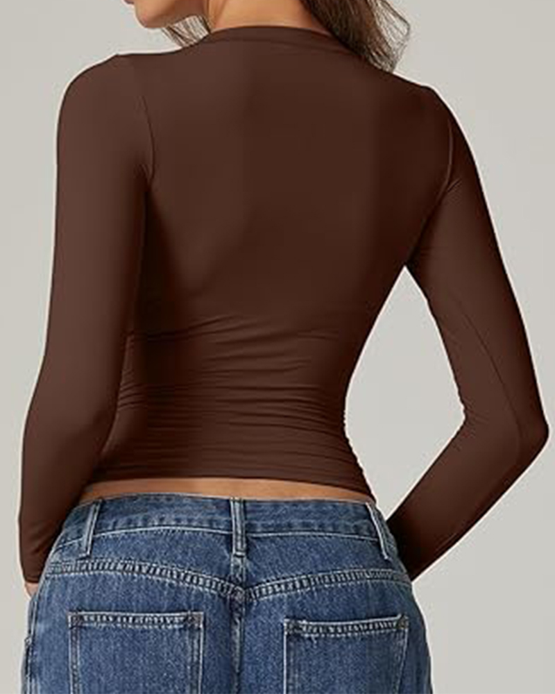 Double Layer Long Sleeve Bottoming Shirt