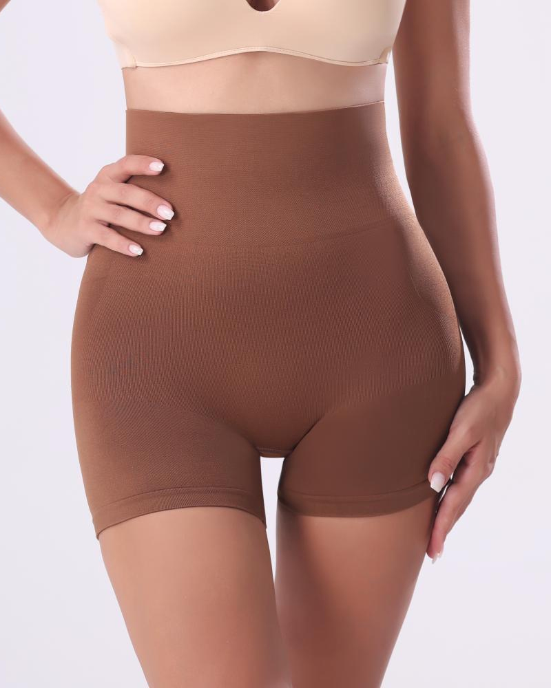 Mid-Rise Seamless Boxer Shorts-Curvy-Faja