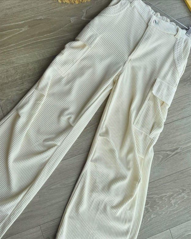 Corduroy Cargo Trousers-Curvy-Faja