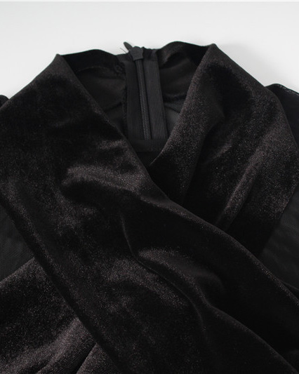 Cross-Cut Tight Long-Sleeved Jumpsuit-Curvy-Faja