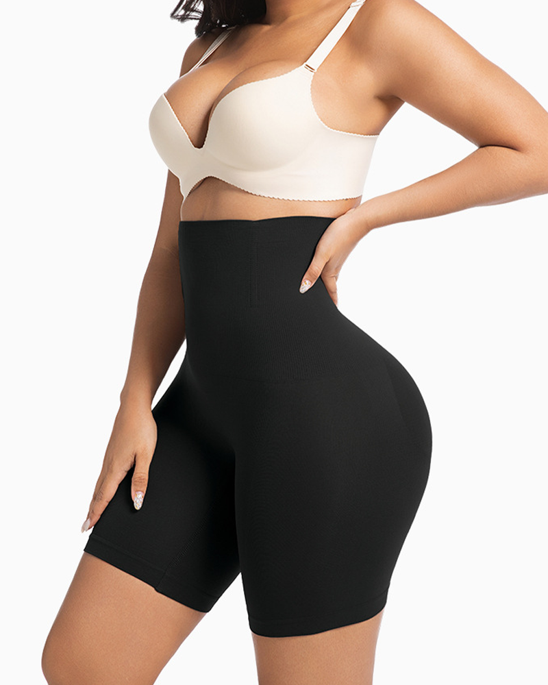 Women's High-Waisted Slim-Fit Shorts