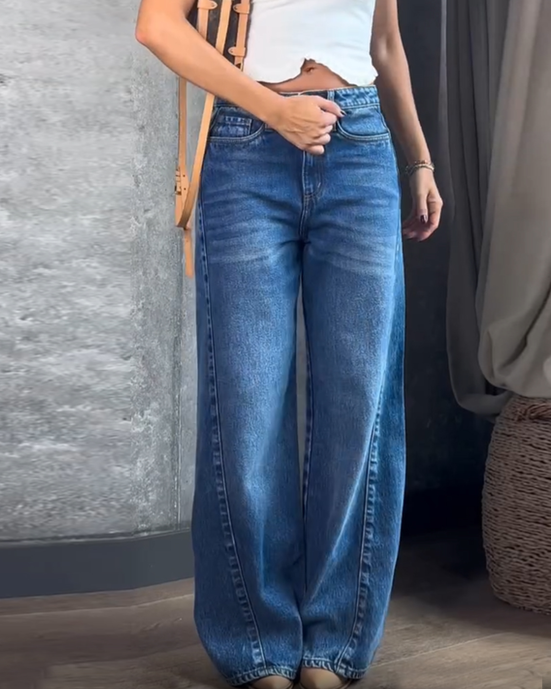 Three-Dimensional Tailoring Washed Jeans (Pre-Sale)