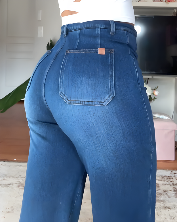 Women's High-Elastic High-Waist Wide-Leg Pants-Curvy-Faja