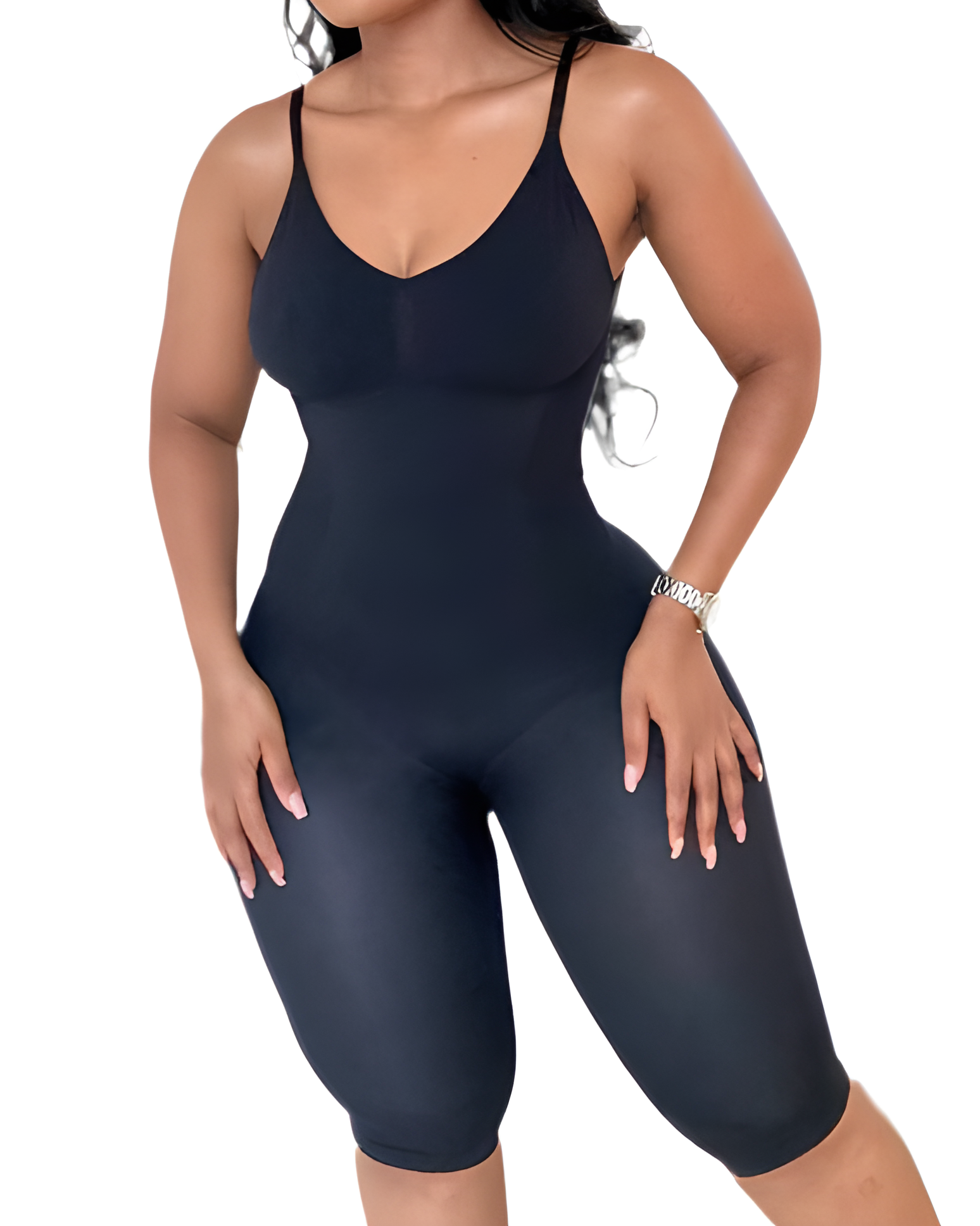 Seamless Backless Mid-Length Full Body Shaper-Curvy-Faja