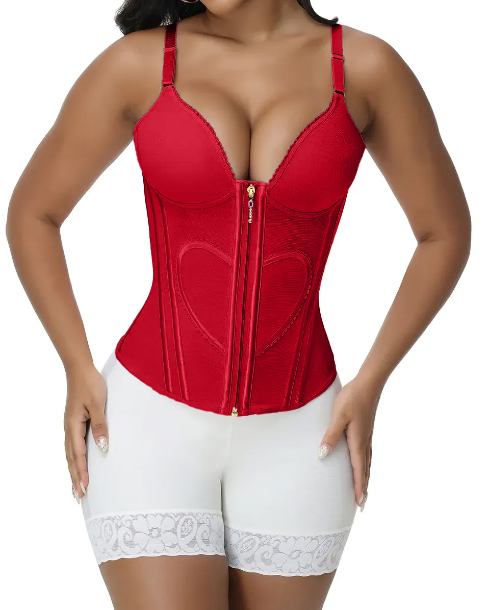 Women's Waist-cinching Black Tummy-control Bustier Tank Tops