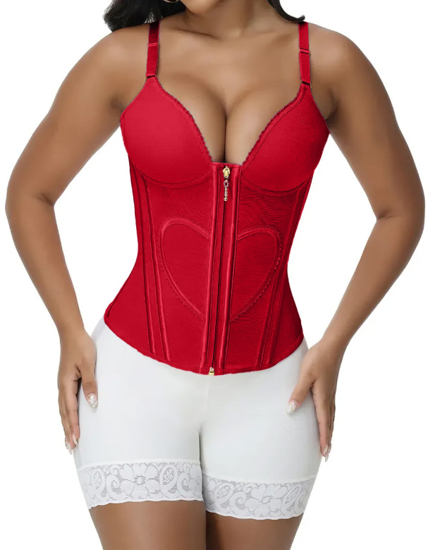 Women's Waist-cinching Black Tummy-control Bustier Tank Tops