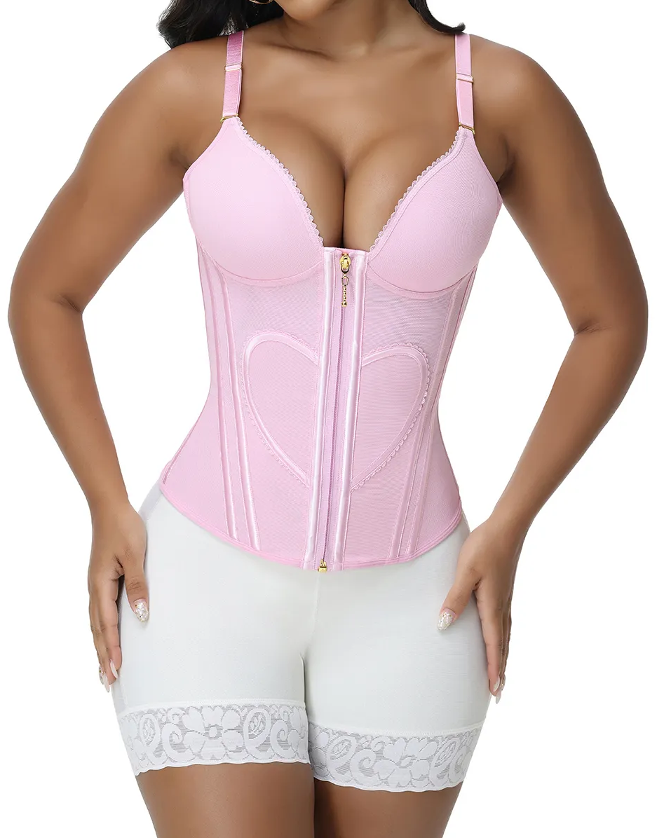 Women's Waist-cinching Black Tummy-control Bustier Tank Tops